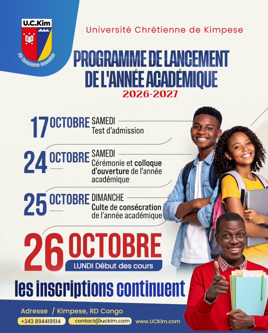 Programme de lancement de l’année académique 2026-2027