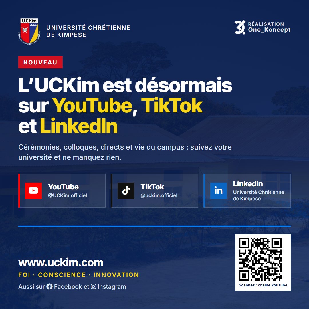 L’UCKim est désormais sur YouTube, TikTok et LinkedIn